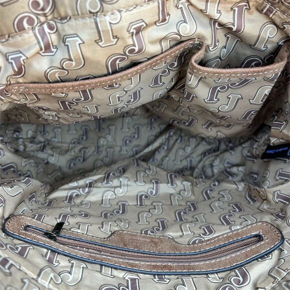 Justin’s Women's Tooled Leather Tote Bag w/ Cowhide Accent - Picture 4 of 4